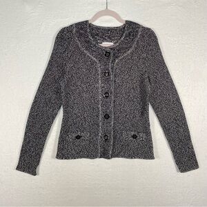 Charter Club Womens‎ Gray Knit Sweater Open Cardigan Size Small Grandmacore